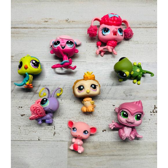 Littlest Pet Shop LPS Vintage Owl iguana bird puppy Lot EUC - Picture 2 of 2